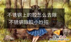 不锈钢上的胶怎么去除 不锈钢除胶小妙招