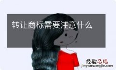 转让商标需要注意什么