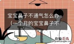 一个月的宝宝鼻子不通气怎么办 宝宝鼻子不通气怎么办