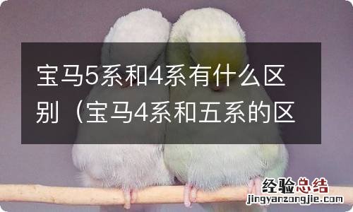 宝马4系和五系的区别 宝马5系和4系有什么区别