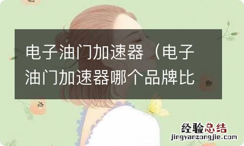 电子油门加速器哪个品牌比较好 电子油门加速器