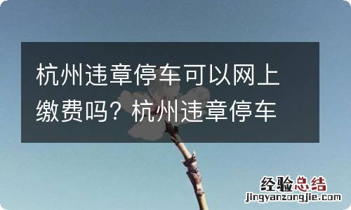 杭州违章停车可以网上缴费吗? 杭州违章停车可以网上缴费吗怎么交