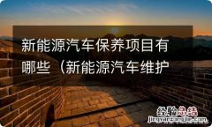 新能源汽车维护保养的项目有哪些 新能源汽车保养项目有哪些