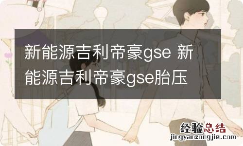 新能源吉利帝豪gse 新能源吉利帝豪gse胎压