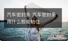 汽车密封条 汽车密封条用什么胶能粘住