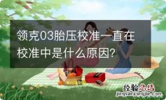 领克03胎压校准一直在校准中是什么原因？