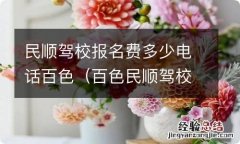 百色民顺驾校报名费多少钱 民顺驾校报名费多少电话百色