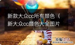 新大众cc颜色大全图片 新款大众cc所有颜色