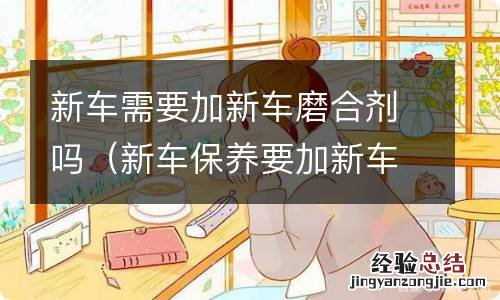 新车保养要加新车磨合剂吗 新车需要加新车磨合剂吗