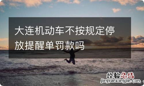 大连机动车不按规定停放提醒单罚款吗