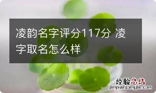 凌韵名字评分117分 凌字取名怎么样