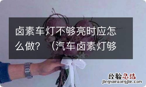 汽车卤素灯够亮吗 卤素车灯不够亮时应怎么做？