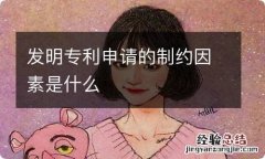 发明专利申请的制约因素是什么