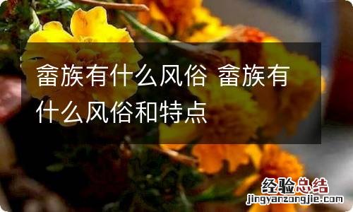 畲族有什么风俗 畲族有什么风俗和特点