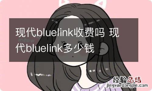 现代bluelink收费吗 现代bluelink多少钱