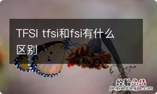 TFSI tfsi和fsi有什么区别