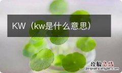 kw是什么意思 KW