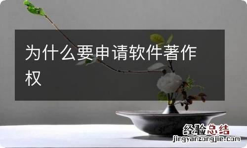 为什么要申请软件著作权