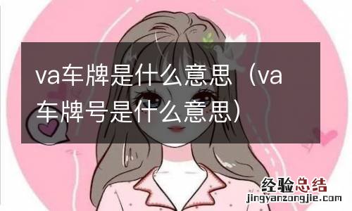 va车牌号是什么意思 va车牌是什么意思