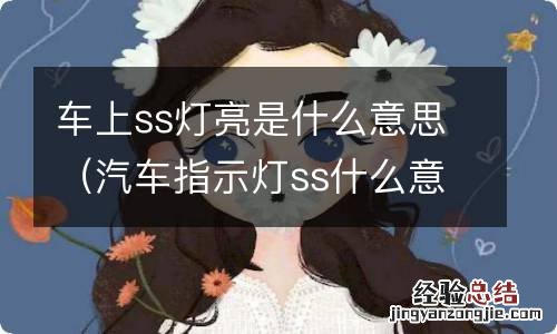 汽车指示灯ss什么意思 车上ss灯亮是什么意思