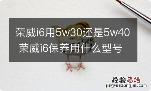 荣威i6用5w30还是5w40 荣威i6保养用什么型号的机油