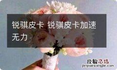 锐骐皮卡 锐骐皮卡加速无力