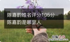 陈嘉韵姓名评分105分 陈嘉韵是哪里人