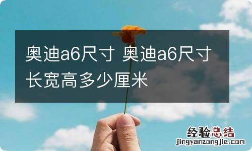 奥迪a6尺寸 奥迪a6尺寸长宽高多少厘米