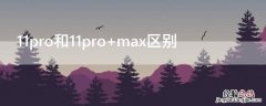 11pro和11pro max区别 11pro和11pro