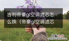 帝豪gl空调滤芯怎么拆 吉利帝豪gl空调滤芯怎么换