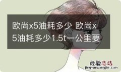 欧尚x5油耗多少 欧尚x5油耗多少1.5t一公里要多少钱