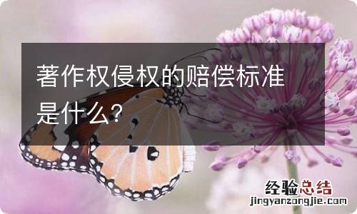 著作权侵权的赔偿标准是什么？