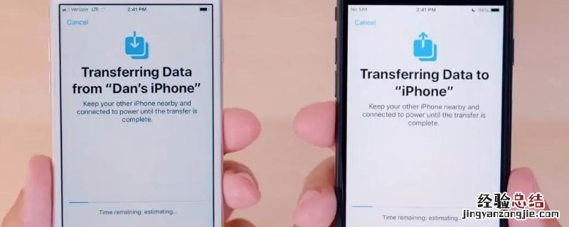 iPhone传输到新iPhone要多久 正在准备传输1个小时了