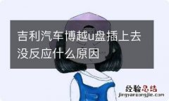 吉利汽车博越u盘插上去没反应什么原因