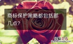 商标保护策略都包括那几点？