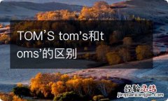 TOM’S tom&#039;s和toms&#039;的区别