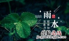 雨水节气特点有哪些 雨水节气特点有哪些