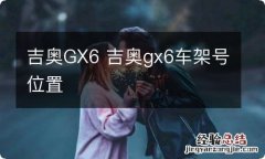 吉奥GX6 吉奥gx6车架号位置