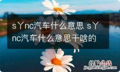 s丫nc汽车什么意思 s丫nc汽车什么意思干啥的