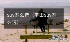 丰田suv怎么选 suv怎么选