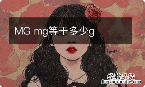 MG mg等于多少g