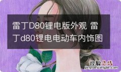 雷丁D80锂电版外观 雷丁d80锂电电动车内饰图片