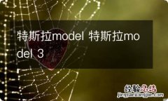 特斯拉model 特斯拉model 3