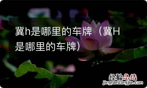 冀H是哪里的车牌 冀h是哪里的车牌