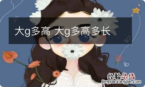 大g多高 大g多高多长
