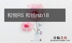 和悦RS 和悦rsb18