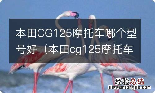 本田cg125摩托车价格图片 本田CG125摩托车哪个型号好