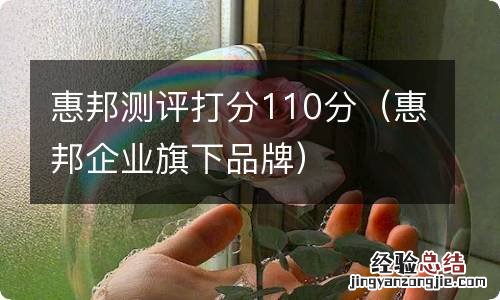 惠邦企业旗下品牌 惠邦测评打分110分