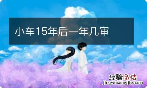 小车15年后一年几审