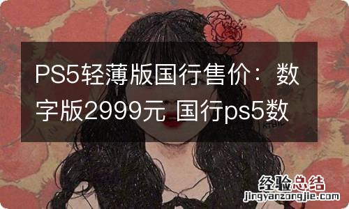 PS5轻薄版国行售价：数字版2999元 国行ps5数字版原价